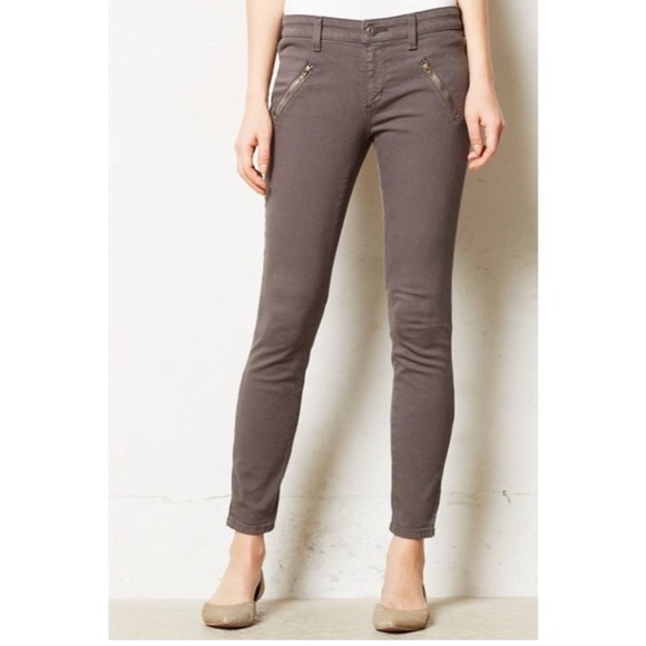 Anthropologie Denim - Anthropologie Pilcro Mid Rise Jeans Grey Moto Straight Leg Size 29